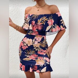 Floral Off-Shoulder Dress